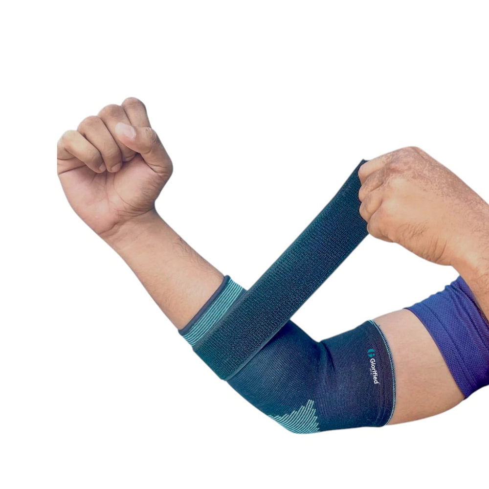Elbow support with binder for joint stabilization and pain relief